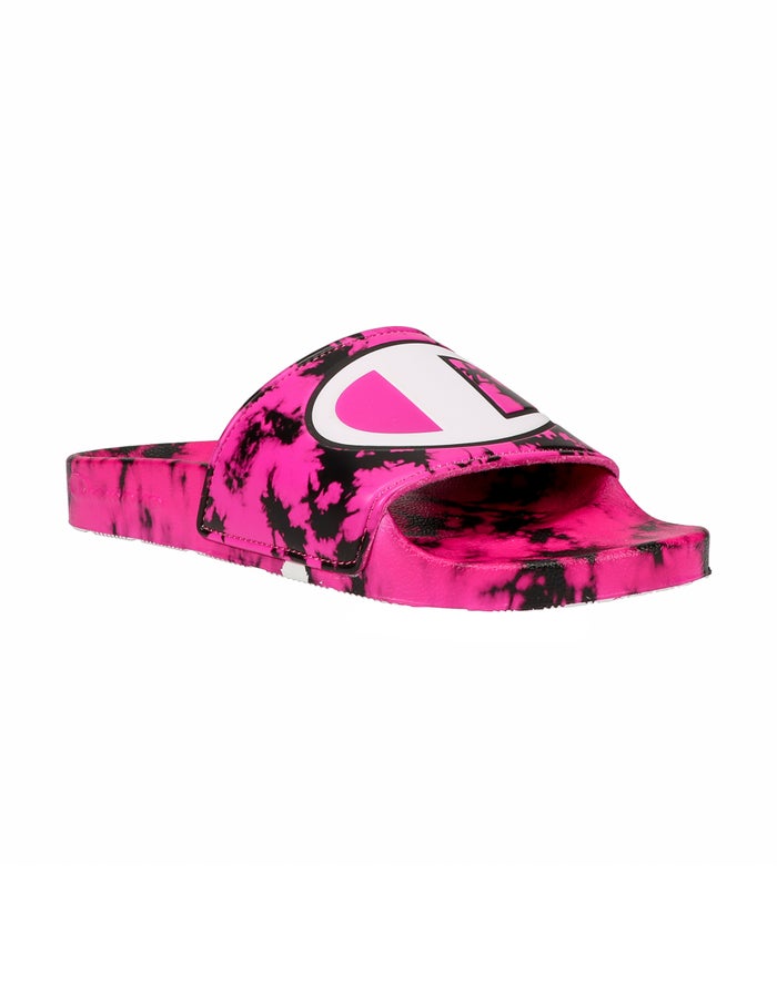 Champion Womens Slides NZ - Ipo Galaxy Pink/Black ( 5687-QSIWE )